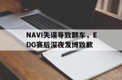 半岛体育-NAVI失误导致翻车，EDG赛后深夜发博致歉