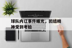 半岛体育官方网站-球队内讧事件曝光，团结精神受到考验